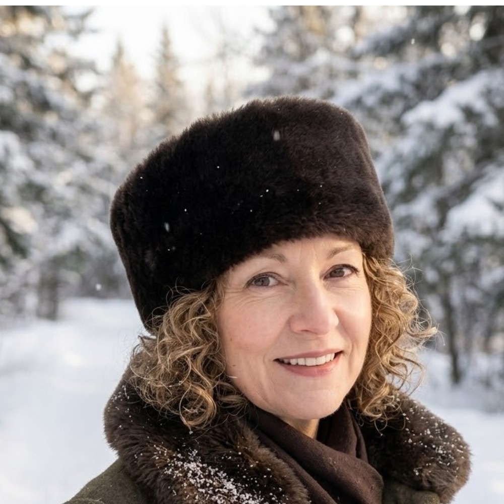 Heaslip Faux Fur Suede Pillbox Hat Brown Winter Vintage Cossack Russian‎ Style